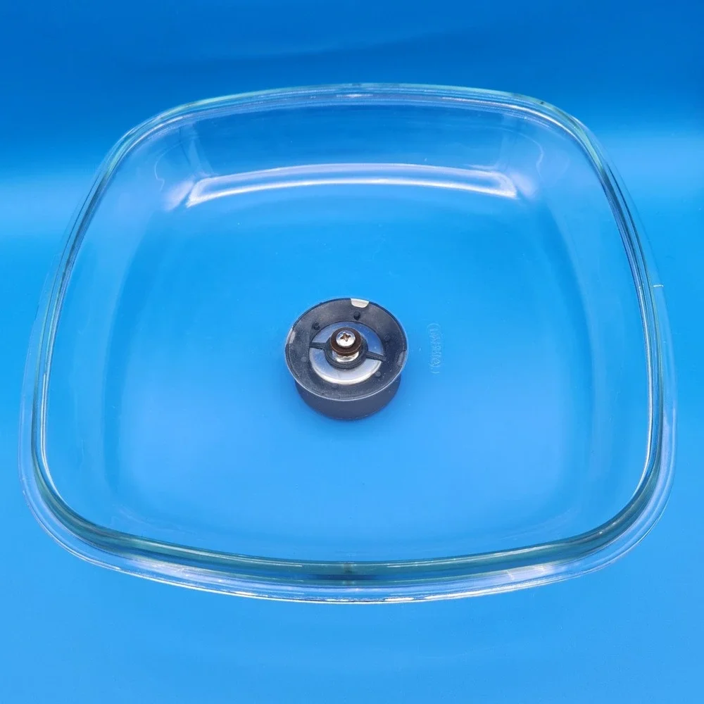Vintage Berndes Pyrex Dome Glass Lid with Black Knob for 10